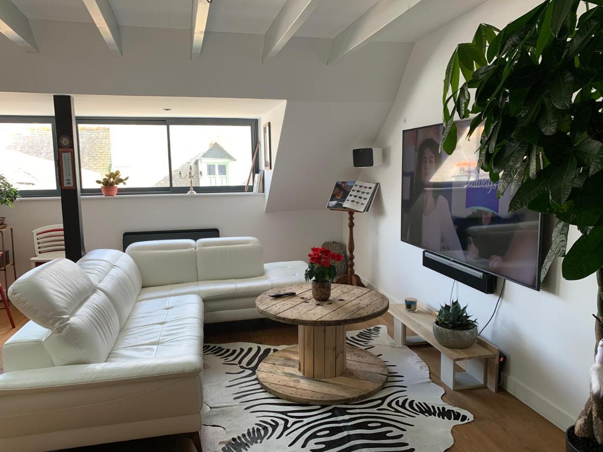 Appartement 3 Chambres Centre Ville Et 100M De La Mer 孔卡尔诺 外观 照片